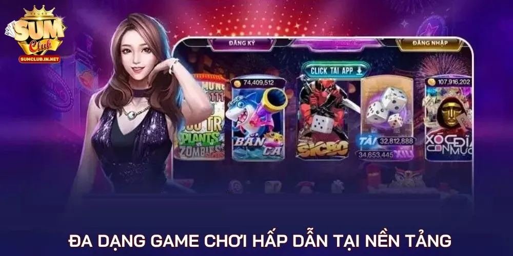 Kho game của hệ thống đồ sộ, hấp dẫn mọi thành viên